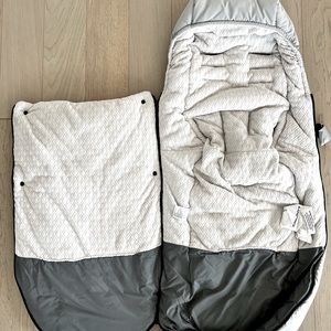 Grey Uppababy extra warm winter footmuff for stroller, excellent condition